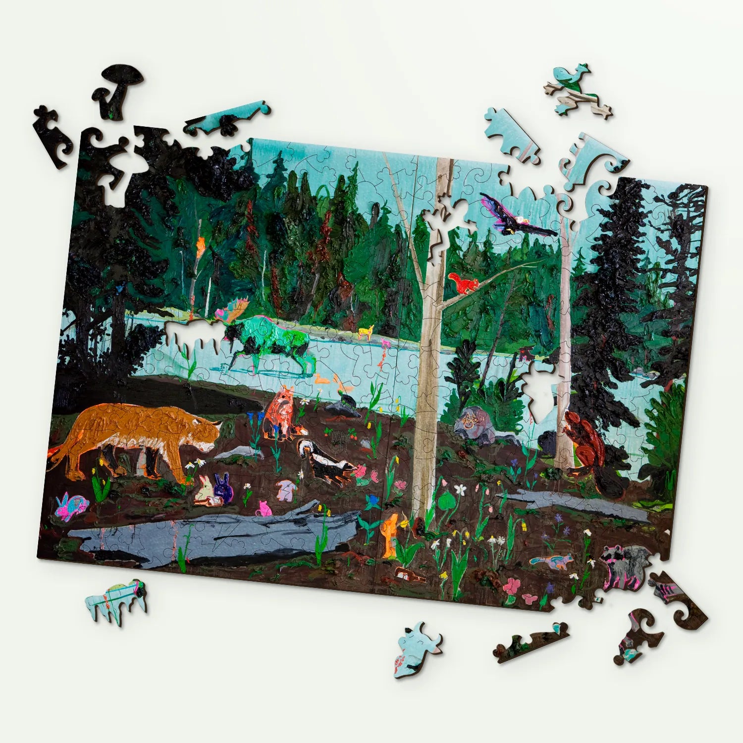 Art Wooden Jigsaw Puzzles – Super! Natural! by Kim Dorland – LEOGOR