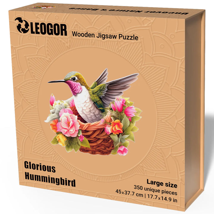LEOGOR Hummingbird 350-piece gift box with nature-inspired bird shape and premium packaging details