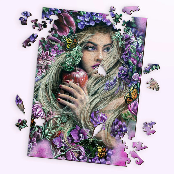 Wooden puzzle for adults with intricate, vibrant artwork – Eden by Dakota Daetwiler