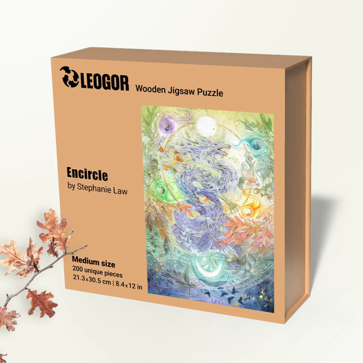 Luxury packaging for adult wooden puzzles – Encircle by Stephanie Law