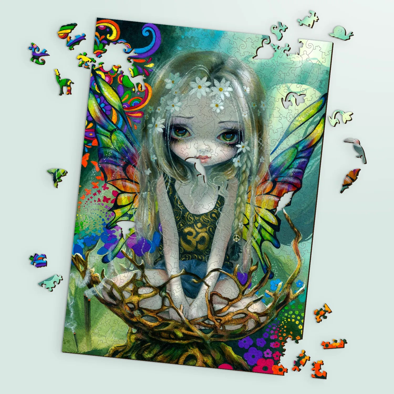 Art Wooden Jigsaw Puzzles – Fairy Paisley – LEOGOR