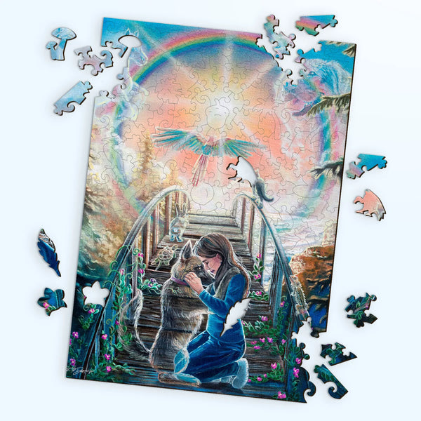 Wooden jigsaw puzzles for adults – Saying Goodbye by Dakota Daetwiler, capturing a heartfelt moment
