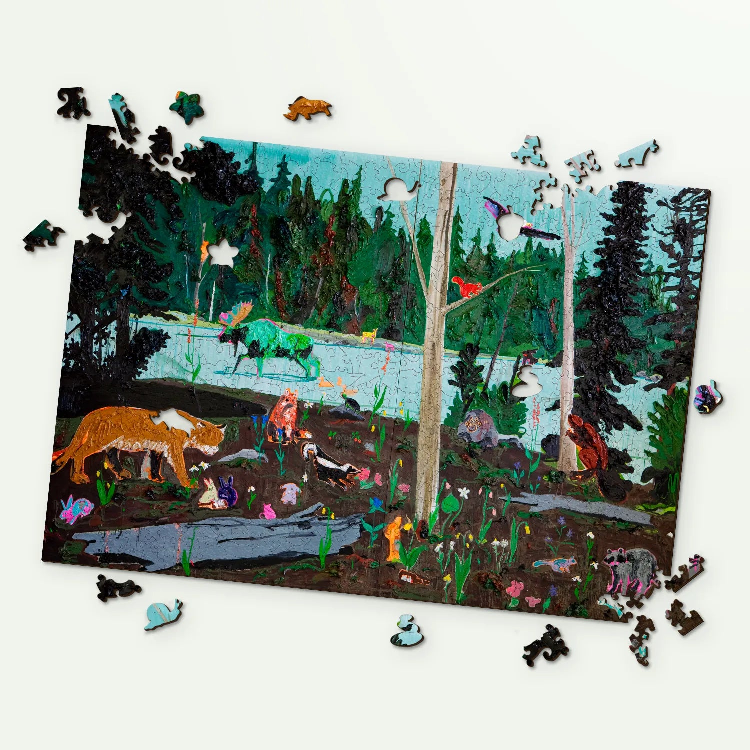 Art Wooden Jigsaw Puzzles – Super! Natural! by Kim Dorland – LEOGOR