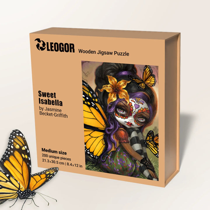 Elegant packaging design for collectible adult wooden puzzles – Sweet Isabella