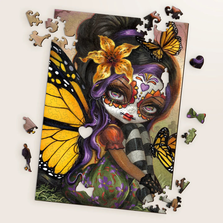 Butterfly-winged character with gothic style – wooden puzzles for adults, Sweet Isabella 
