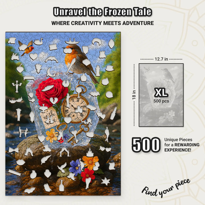 500 piece rectangle puzzle with symbolic still-life – adult wooden puzzles design