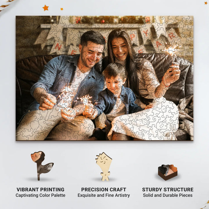Create a puzzle from a photo with vibrant printing, precision craft, and sturdy structure