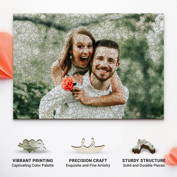 Make a puzzle from a photo with precision craft, vibrant printing and sturdy structure