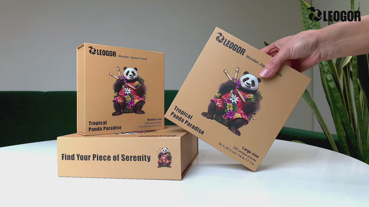 Panda Paradise puzzle video – vivid wood artwork, whimsy animal cuts, and full unboxing