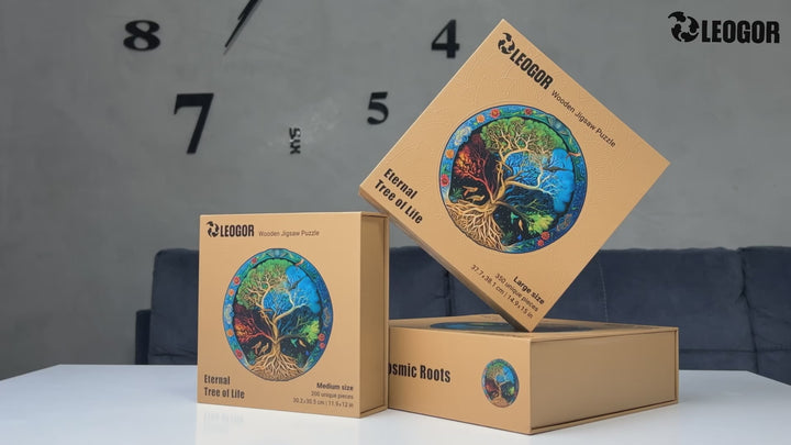 Eternal Tree of Life puzzle video – 500, 350, 200 pieces with whimsy shapes, art puzzle showcase